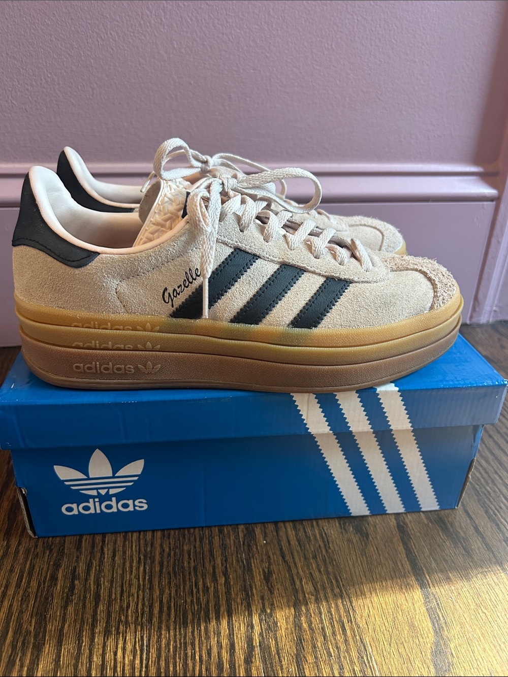 Adidas Light Pink Gazelle Bold Sneakers